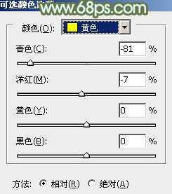 ‘Photoshop给芦苇中的美女加上淡美清新的青黄色‘