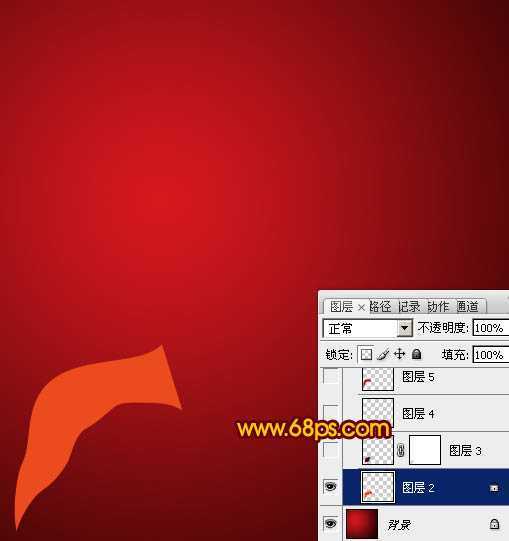 ‘Photoshop设计制作出非常飘逸的红色丝缎‘