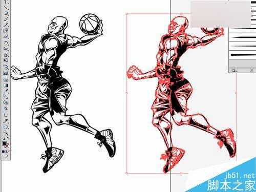 AI绘制扣篮王文森卡特插画 脚本之家 AI实例教程