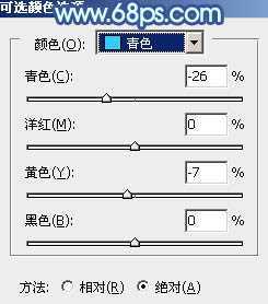 ‘ps利用通道替换为树林中人物调出唯美的蓝红色‘