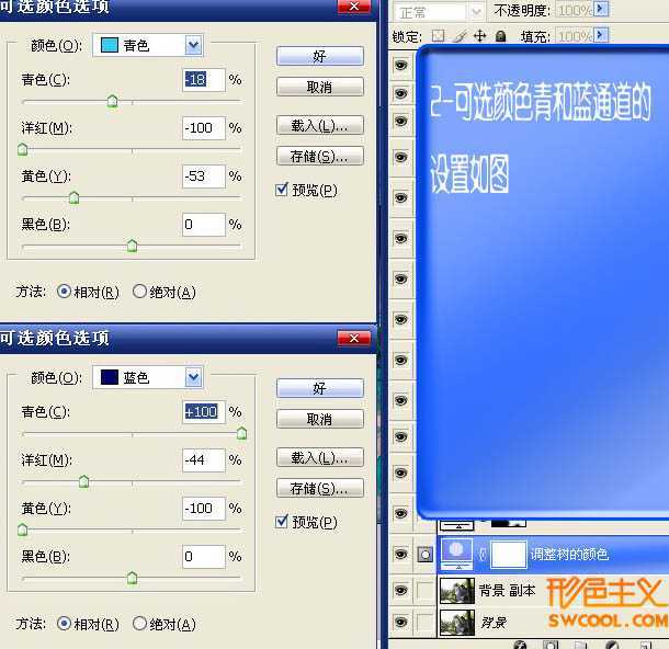 ‘photoshop合成个性的青绿色透光图片‘