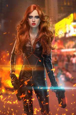 ‘PS合成超炫的超级英雄动作片电影海报‘