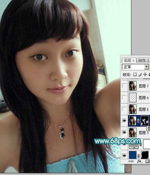 ‘Photoshop将手机照片转为淡紫色轻手绘效果‘