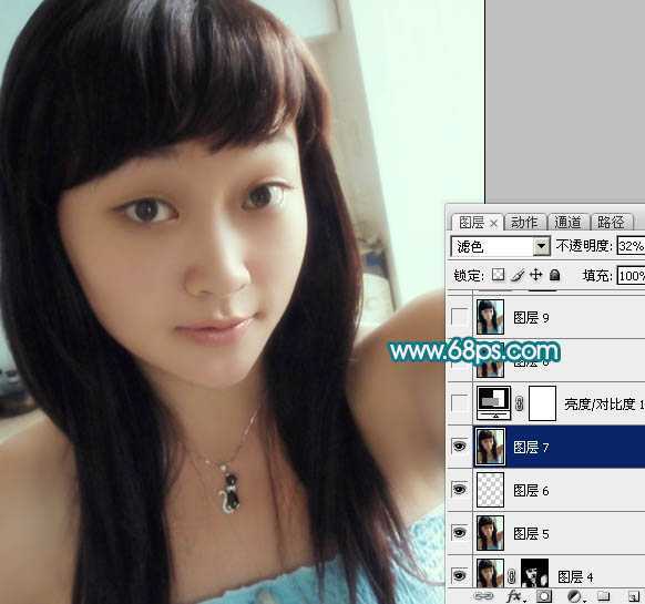 ‘Photoshop将手机照片转为淡紫色轻手绘效果‘