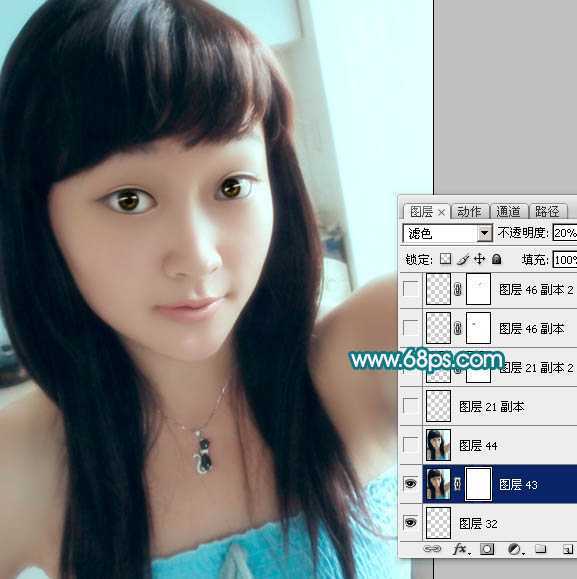 ‘Photoshop将手机照片转为淡紫色轻手绘效果‘