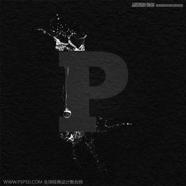 ‘Photoshop下由水纹构成的边框字制作方法‘