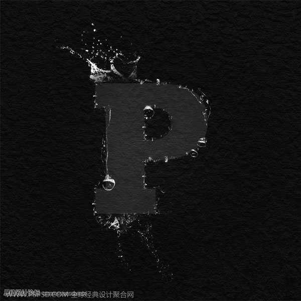 ‘Photoshop下由水纹构成的边框字制作方法‘