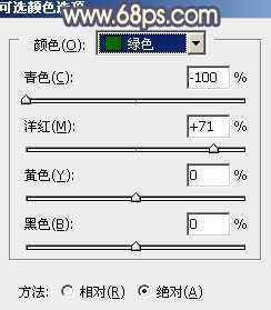 ‘Photoshop为绿色外景人物图片增加朦胧的淡黄色效果‘