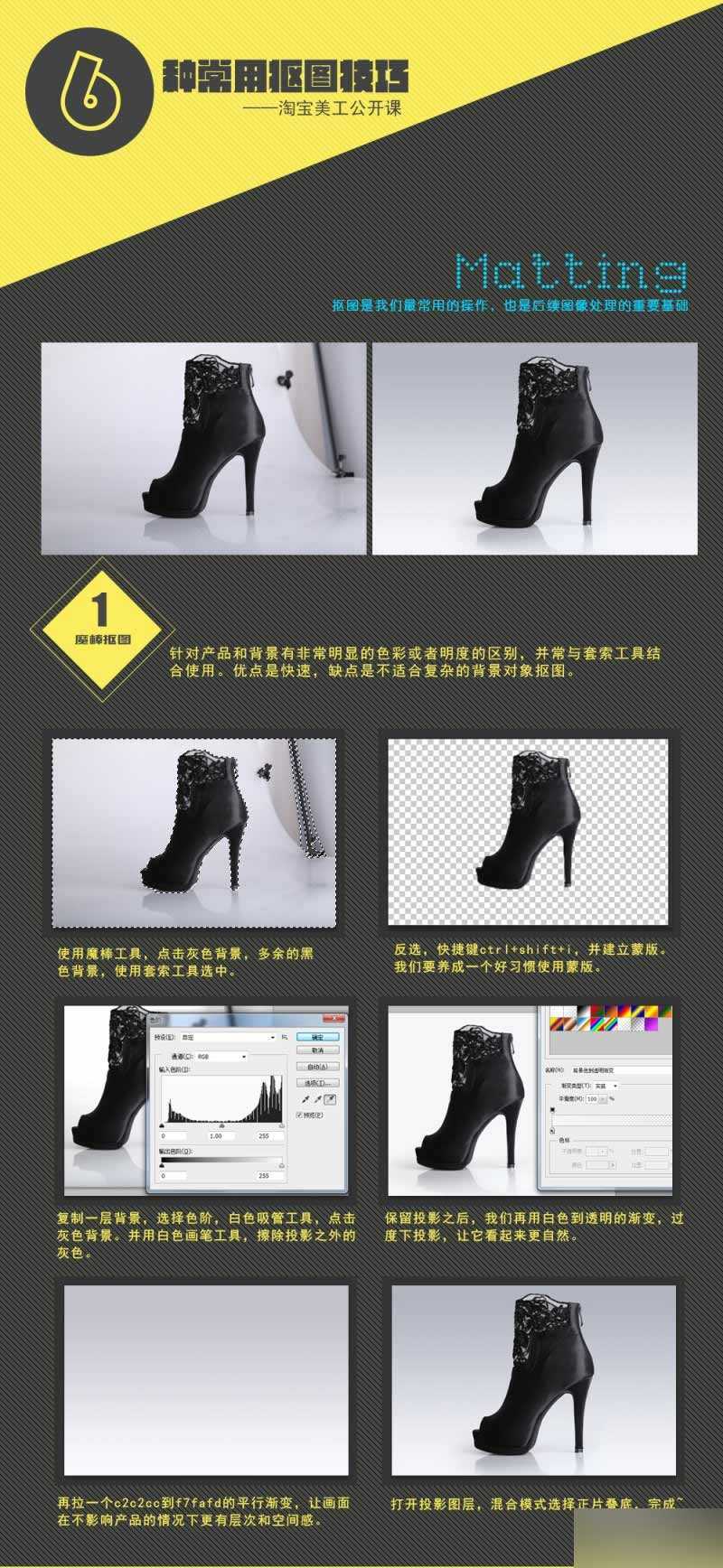 ‘ps抠图的六种实用技巧方法‘