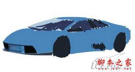 ‘Photoshop手绘制作蓝色兰博基尼跑车‘