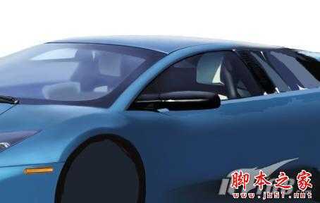 ‘Photoshop手绘制作蓝色兰博基尼跑车‘