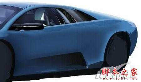 ‘Photoshop手绘制作蓝色兰博基尼跑车‘