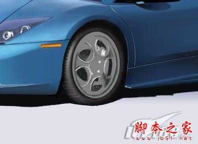 ‘Photoshop手绘制作蓝色兰博基尼跑车‘