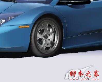 ‘Photoshop手绘制作蓝色兰博基尼跑车‘