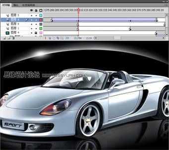 Flash CS4制作汽车广告条教程,PS教程,思缘教程网