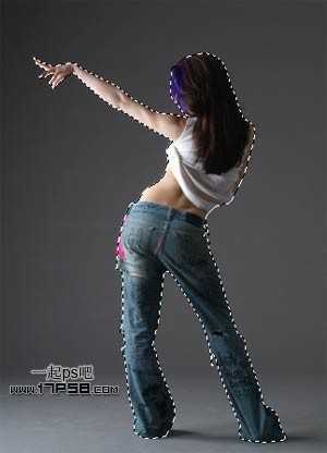 ‘photoshop将美女图片合成动感的彩色光电效果‘