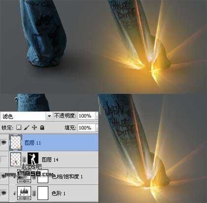 ‘photoshop将美女图片合成动感的彩色光电效果‘