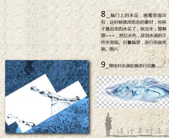 ‘Photoshop合成制作出超酷的蓝色水珠人像图片‘