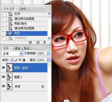 ‘Photoshop为室内性感美女调制出柔美肤色效果‘