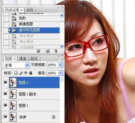 ‘Photoshop为室内性感美女调制出柔美肤色效果‘