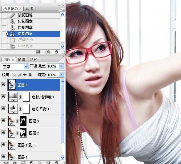 ‘Photoshop为室内性感美女调制出柔美肤色效果‘