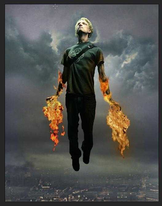 ‘Photoshop合成飞天火焰人教程‘
