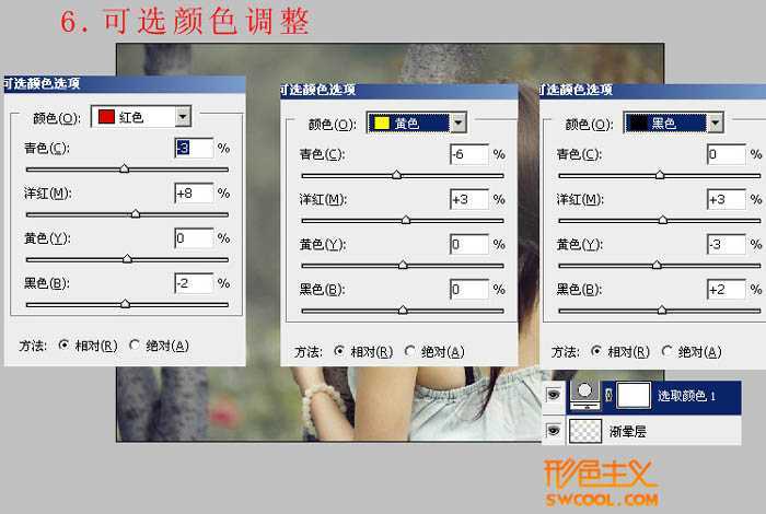 ‘Photoshop将树林美女图片调出怀旧的古典黄褐色‘