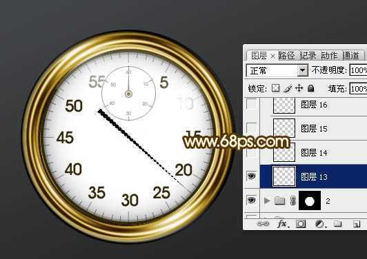 ‘Photoshop打造一个逼真的金属效果计数秒表‘
