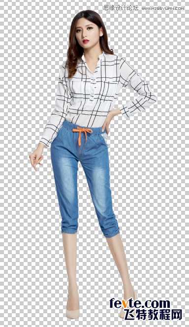 ‘如何使用Photoshop保留模特阴影更换背景颜色‘