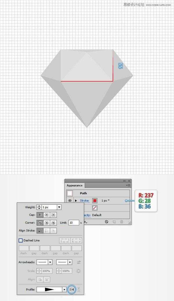 Illustrator绘制立体逼真的钻石图标教程(3),破洛洛