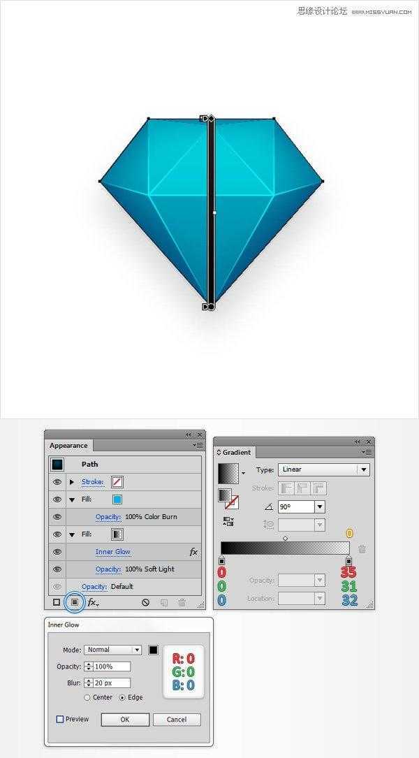 Illustrator绘制立体逼真的钻石图标教程(5),破洛洛