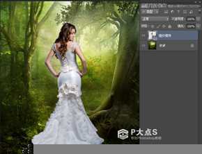 ‘Photoshop合成森林中的唯美CG美女插画‘