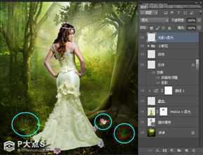 ‘Photoshop合成森林中的唯美CG美女插画‘