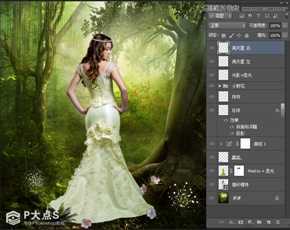 ‘Photoshop合成森林中的唯美CG美女插画‘