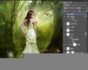 ‘Photoshop合成森林中的唯美CG美女插画‘