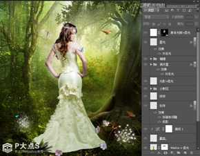 ‘Photoshop合成森林中的唯美CG美女插画‘