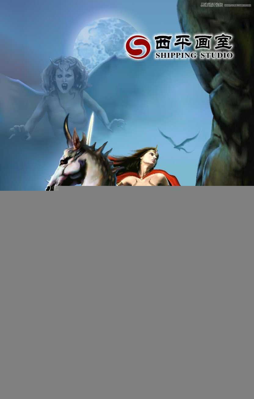 CorelDRAW巧用网格工具绘制恶魔谷插画,