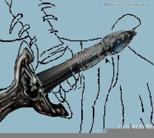 CorelDRAW巧用网格工具绘制恶魔谷插画,