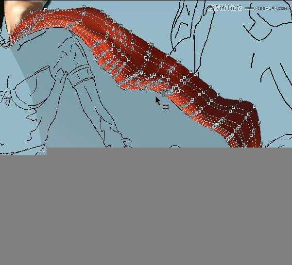CorelDRAW巧用网格工具绘制恶魔谷插画,