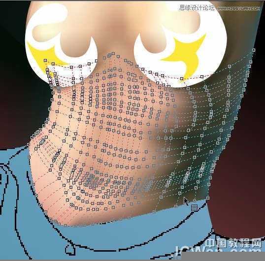 CorelDRAW巧用网格工具绘制恶魔谷插画,