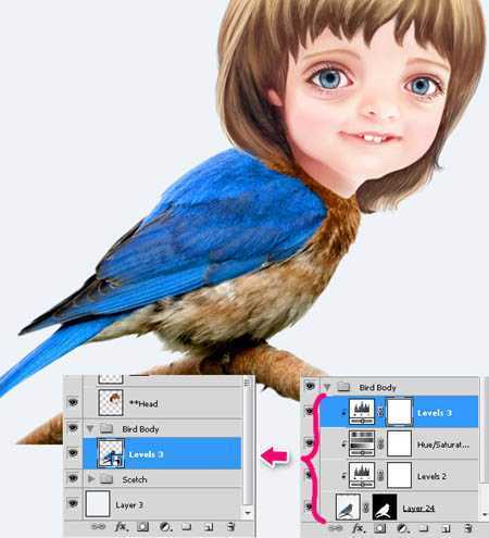 ‘photoshop合成超可爱的奇幻卡通画‘