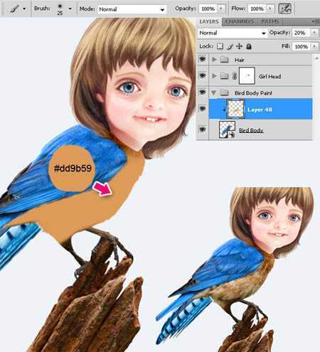 ‘photoshop合成超可爱的奇幻卡通画‘