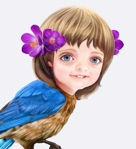‘photoshop合成超可爱的奇幻卡通画‘