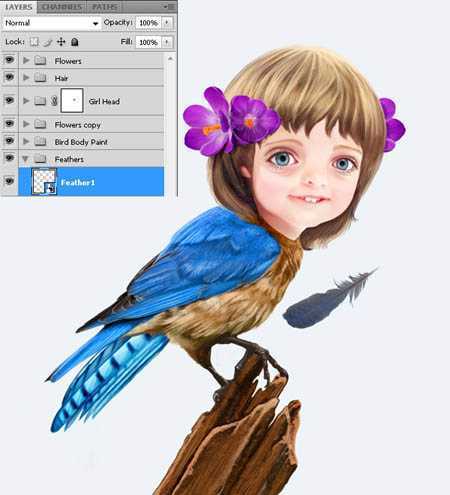 ‘photoshop合成超可爱的奇幻卡通画‘