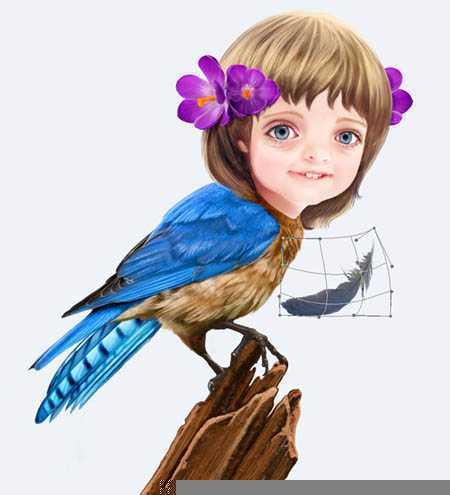 ‘photoshop合成超可爱的奇幻卡通画‘