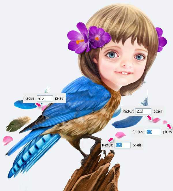 ‘photoshop合成超可爱的奇幻卡通画‘