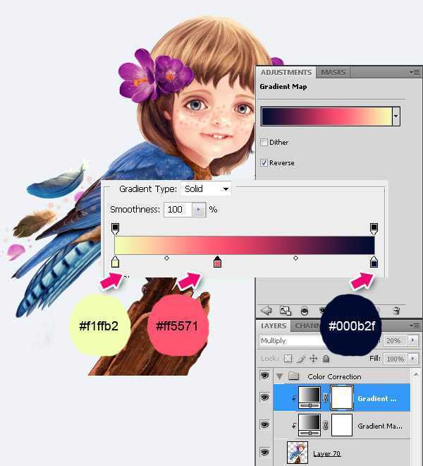 ‘photoshop合成超可爱的奇幻卡通画‘
