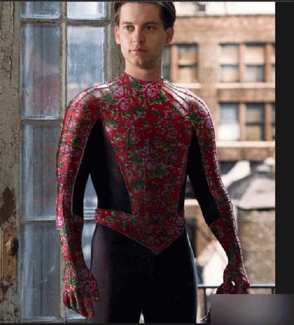 ‘PS给蜘蛛侠合成漂亮的东北花棉袄‘