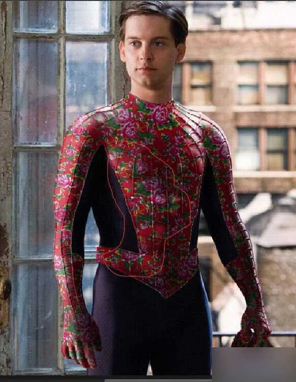 ‘PS给蜘蛛侠合成漂亮的东北花棉袄‘