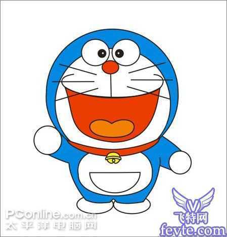 CDR教程：用CDR绘制可爱的叮当 脚本之家 CorelDraw实例教程